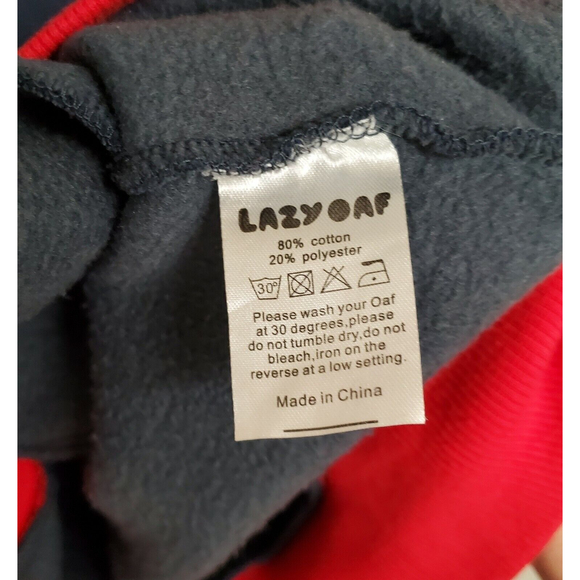 Lazy Oaf Size S Blue Dots Jumper Pullover Top With Two Side Pockets - Picture 5 of 5